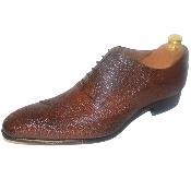 Chaussure richelieu cuir grainé marron - Madison