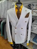 Costume blazer croisé blanc : Marvin