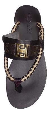 Tong cuir marron