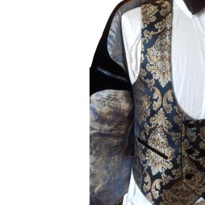 Costume de cérémonie à fleurs bleu et or : Romano