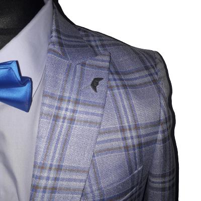 Costume homme à carreaux bleu - Salvatore