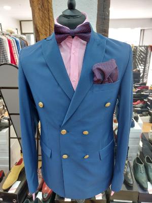 Costume blazer croisé bleu : Ernest