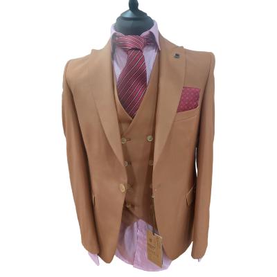 Costume homme 3 pièces marron clair : Vicence